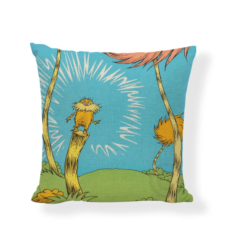 Озорной персонаж мультфильма доктор Seuss Чехлы для подушек коллекция животных гостиная вечерние праздник Декор дома наволочка