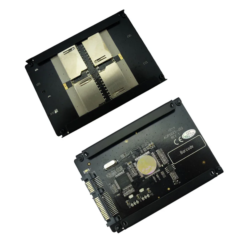 4 SD RAID в SATA адаптер 2 5 &quotHDD кронштейн с Quad SDHC SDXC 22pin конвертер бесплатная