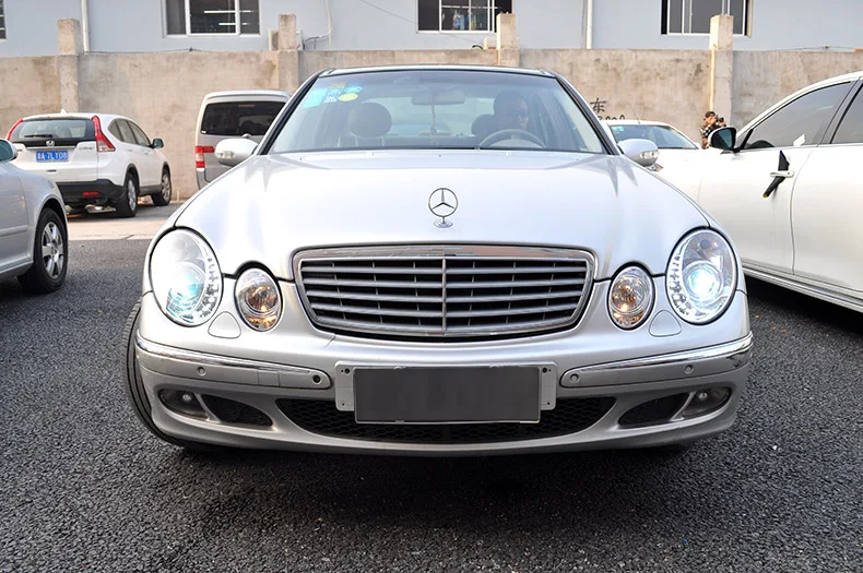 АКД стайлинга автомобилей фара для W211 фары 2002-2008 E200 E280 E300 светодиодный светодиодные дневные ходовые огни на передних фарах Bi Xenon Hid авто аксессуары