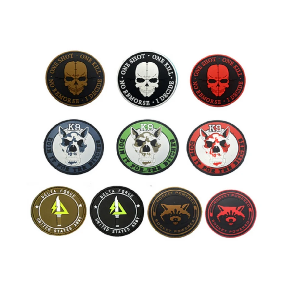 Резиновые нашивки петля и крючок K9 тактическая нашивка для собак Rocket Power Ludus Costa |