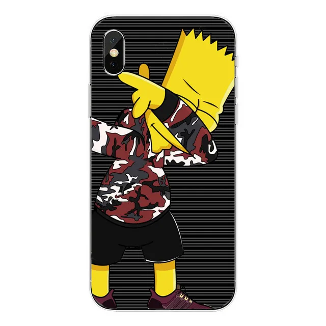 Soft TPU Simpson Homer J. Simpson Силиконовый мягкий прозрачный чехол для телефона iPhone X XS MAX XR 6 6s 7 8 plus SE 5S 5 Барт Симпсон задняя крышка чехол - Цвет: Soft TPU Simpson