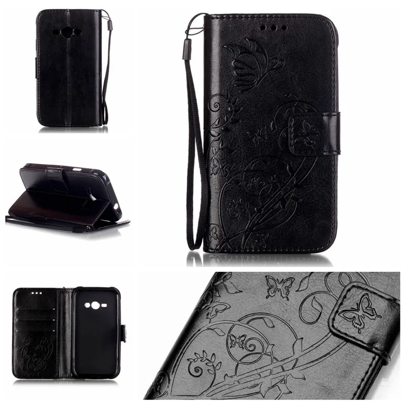 Retro Wallet phone Cases Book Style PU Leather Flip Case Cover For Samsung Galaxy J1 Ace J110 case Shock Proof Bag With Lanyard | Мобильные