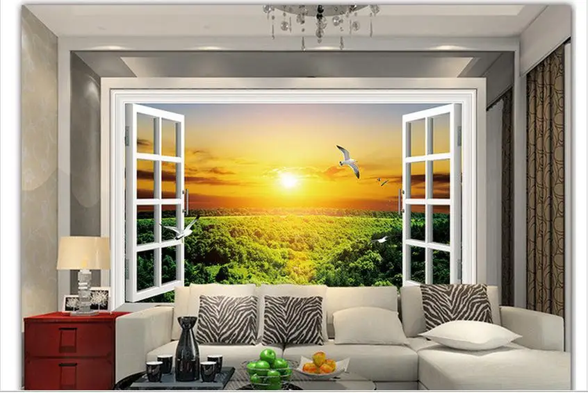 3d обои на заказ ТВ настенная бумага фрески мечты снаружи окна 3 d фон настенное