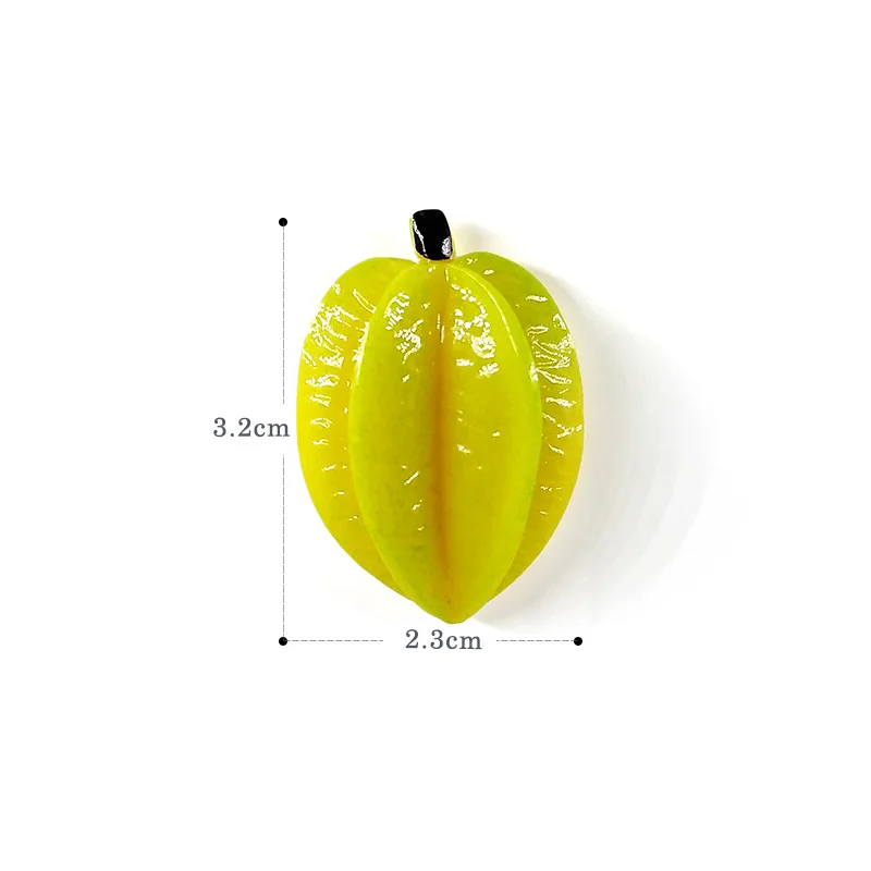 Carambola Фрукты мангостин Carambola холодильник магнитная доска для записей стикеры смолы холодильник магниты ребенок дома DIY украшения Аксессуары - Цвет: Carambola