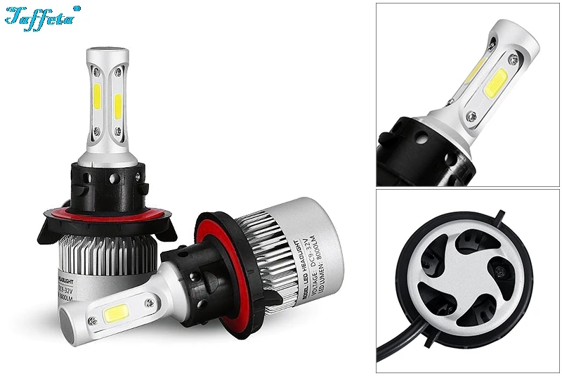 

2PCS Car Headlights S2 36W 7600LM Led Light H1 H3 H4 H13 9004 9007 H7 H8 H9 H11 H27 Automobiles Fog Lamps Bulbs