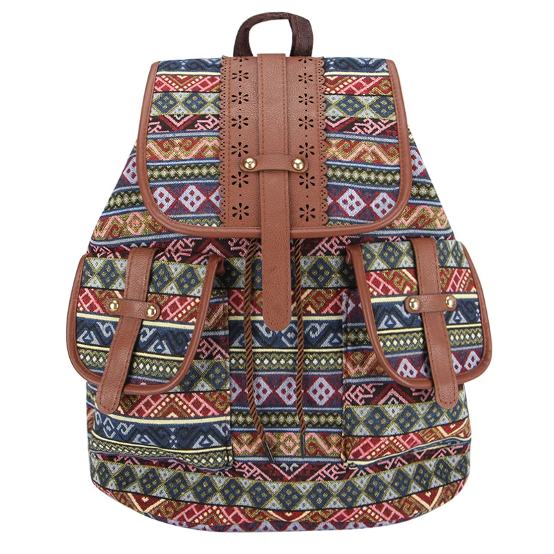 Sansarya 2018 новый открытый PU богемный жаккардовый тканый женский рюкзак Mochilas Feminina на