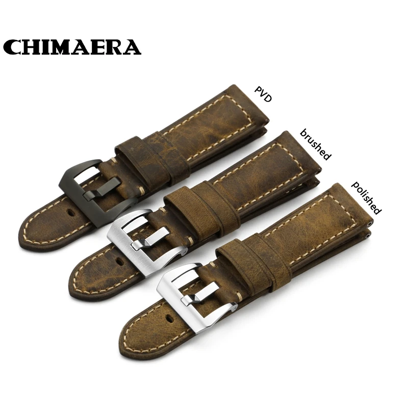 Винтажный ремешок для часов CHIMAERA из натуральной кожи 24 мм | Наручные часы