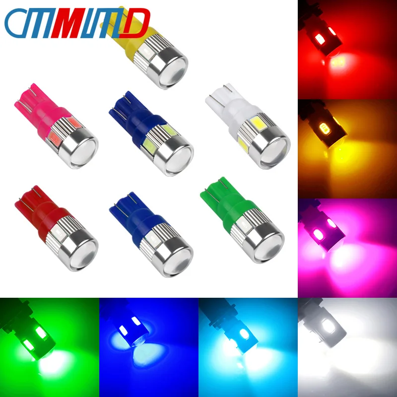 2 шт. автомобильные лампы T10 W5W 168 194 6SMD 5630|Сигнальная лампа| |