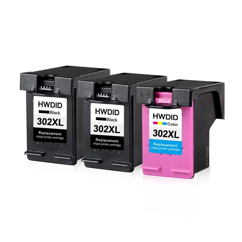 2xBlack 1xTri-Color HWDID 302XL Совместимый картридж для hp 302 hp 302 xl с чернилами hp Deskjet 1111 1112 213 0 2135 1110 3630 3632 3830 чернильный картридж - Цвет: 2xBlack 1xTri-Color