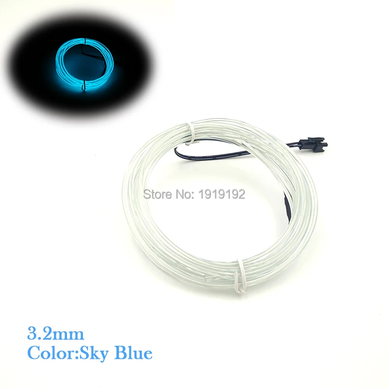 High quality 10Meters 3.2mm 10 color EL Wire Tube Rope Flexible LED Neon Light House Party Decoration by AC220V Flashing Driver | Дом и сад