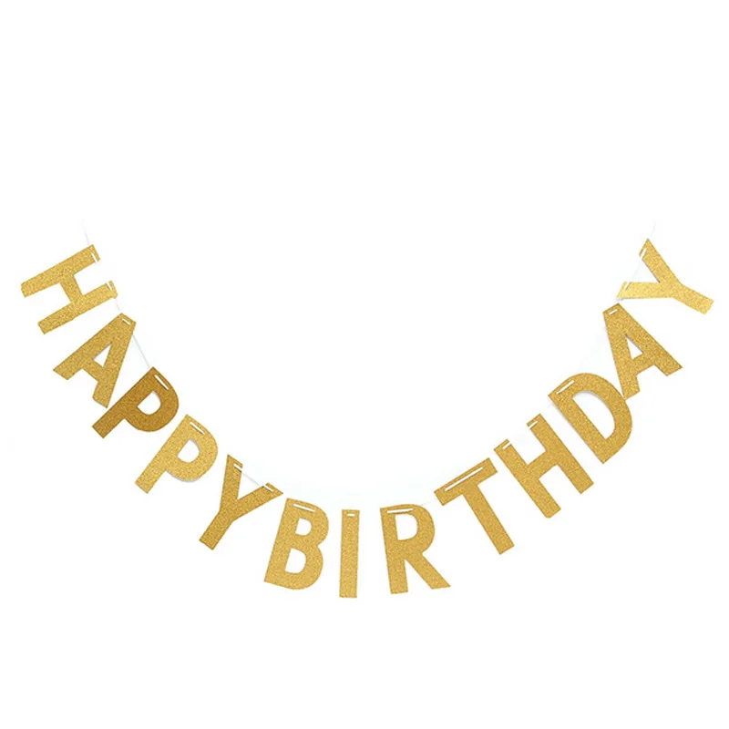 gold happy b-day Мерцающая маленькая Мерцающая Звездочка баннер для вечеринки в честь Дня Рождения украшения для детей взрослых флаги с днем рождения ребенок душ Реквизит Гирлянда - Цвет: gold happy b-day