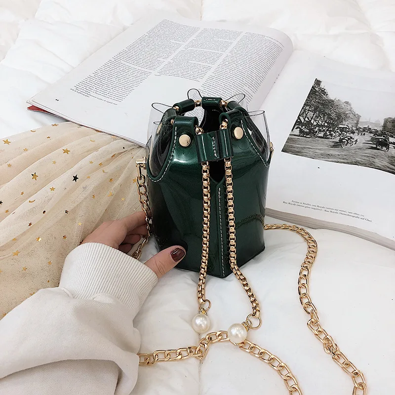 Простая сумка на плечо 2019 женская цепочке через Роскошная лакированная кожа