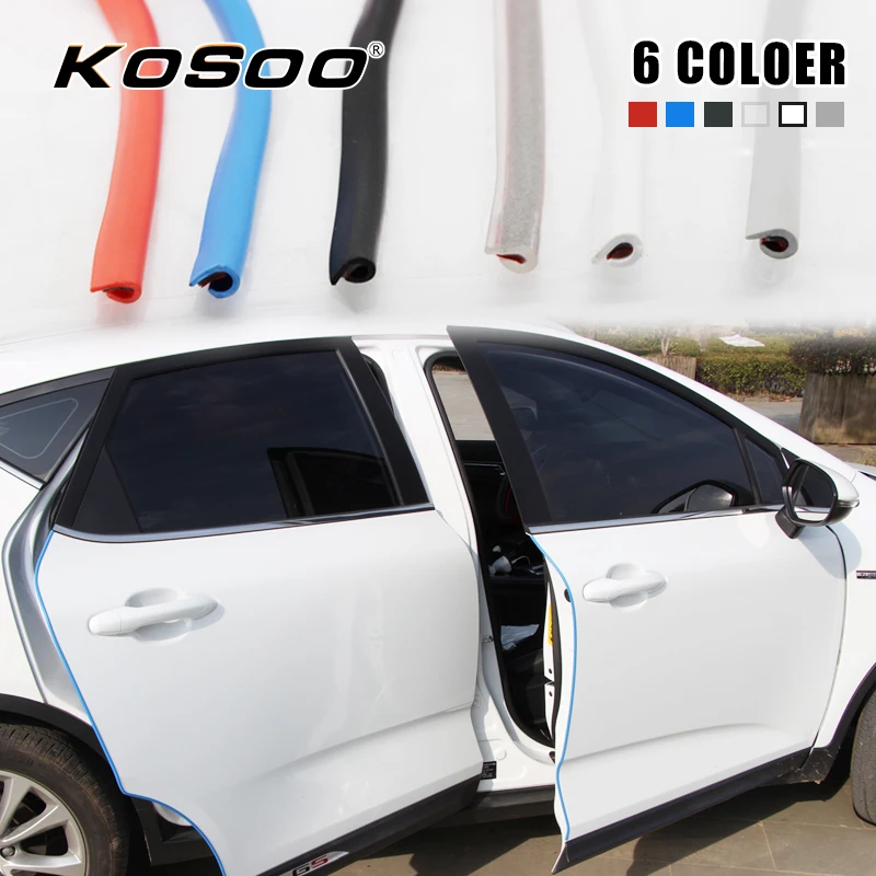 

KOSOO Car Door Edge Scratch Crash Strip Protection Sticker Decal For Renault Scenic 3 Koleos ZOE Megane Thalia Clio Auto Styling