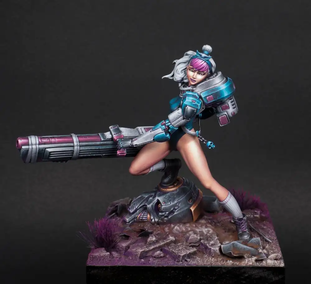 1/24 модельная фигурка из смолы комплект модель Фэнтези женщина-солдат Нэнси