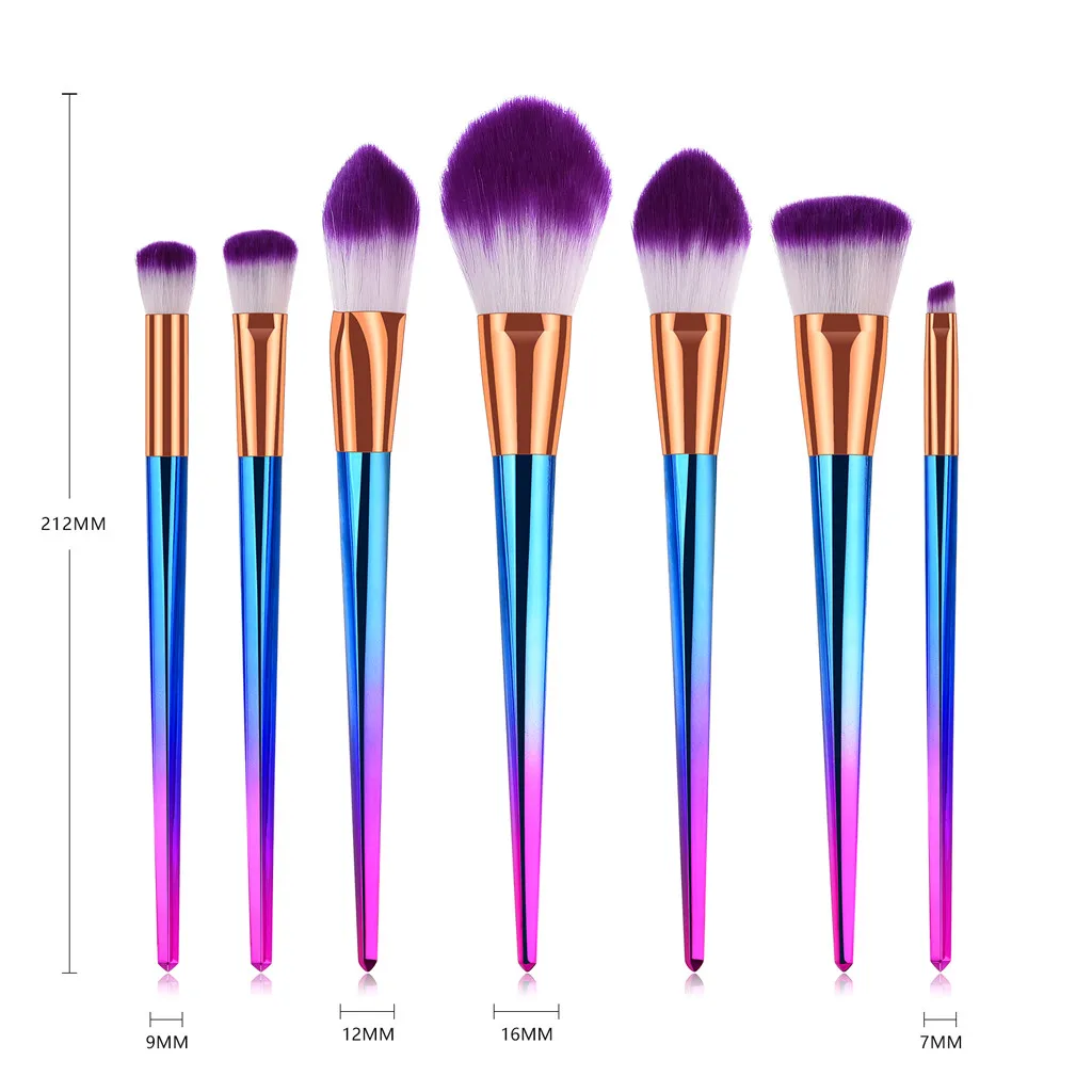 GUJHUI Brand Makeup Brushes Daily Foundation Cosmetic Eyebrow Eyeshadow Tools Brush Sets 7PCS Convenience | Красота и здоровье