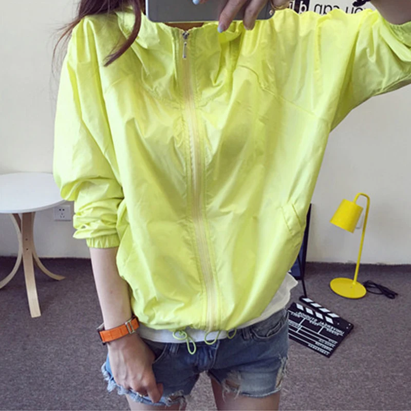

2019 Summer New Women Blouse Long Sleeve Zipper Thin Section Transparent Female Sun Protection Shirt Loose Breathable Women Tops