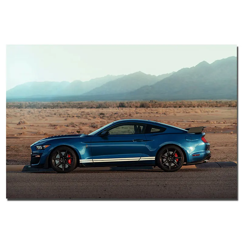 Ford Mustang Shelby GT500 суперкар плакаты настенные художественные принты на холсте декоративные картины для домашнего декора - Цвет: 4