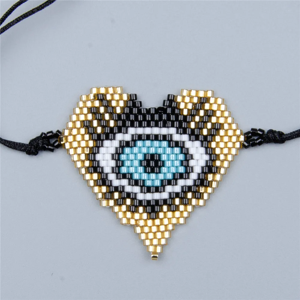 Go2boho MIYUKI браслет Турецкий Дурной глаз браслеты ювелирные изделия Красное золото сердце любовь браслеты для женщин Delica бусы Bileklik подарок