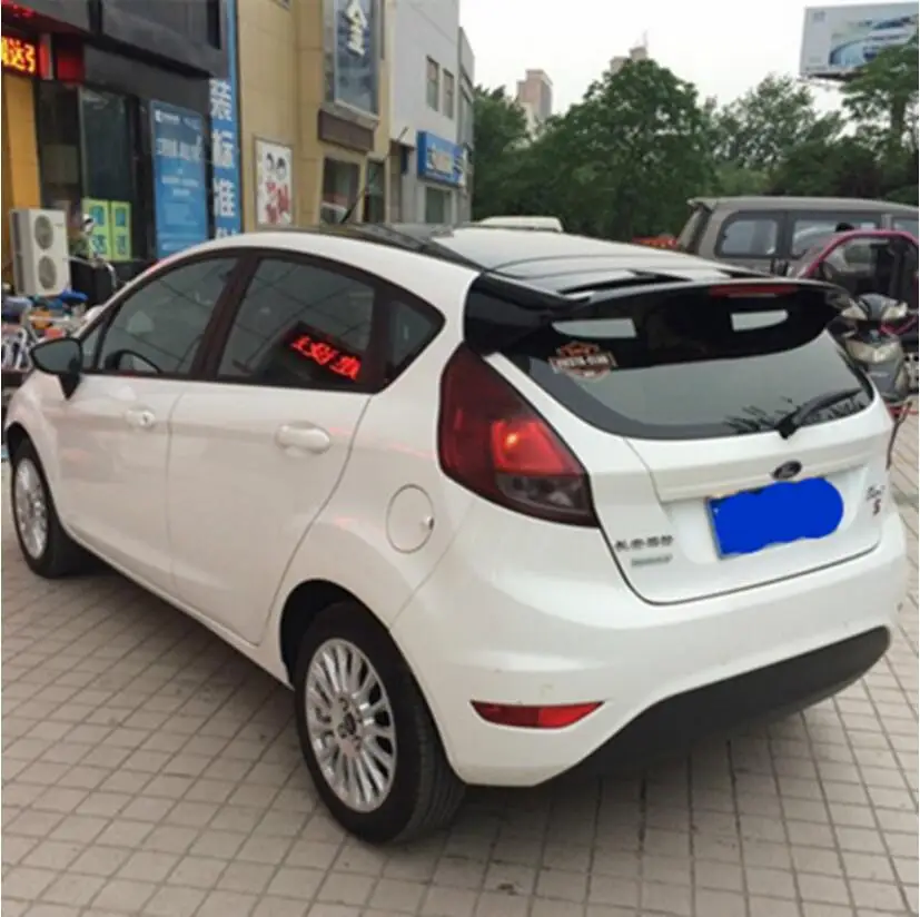 JIOYNG ABS Черный Грунтовка заднего крыла Спойлеры ствола губы подходит для Ford Fiesta хэтчбек 2009 2010 2011 2012 2013