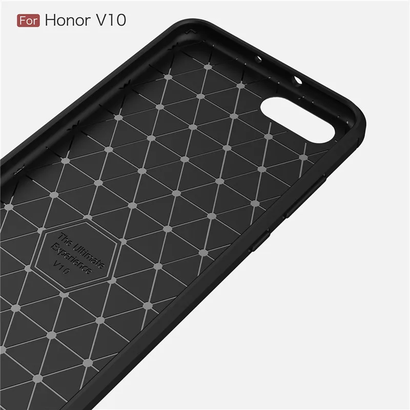 Для Huawei Honor V10 Силиконовые Мягкие ТПУ Матовые чехлы из углеродного волокна для V9