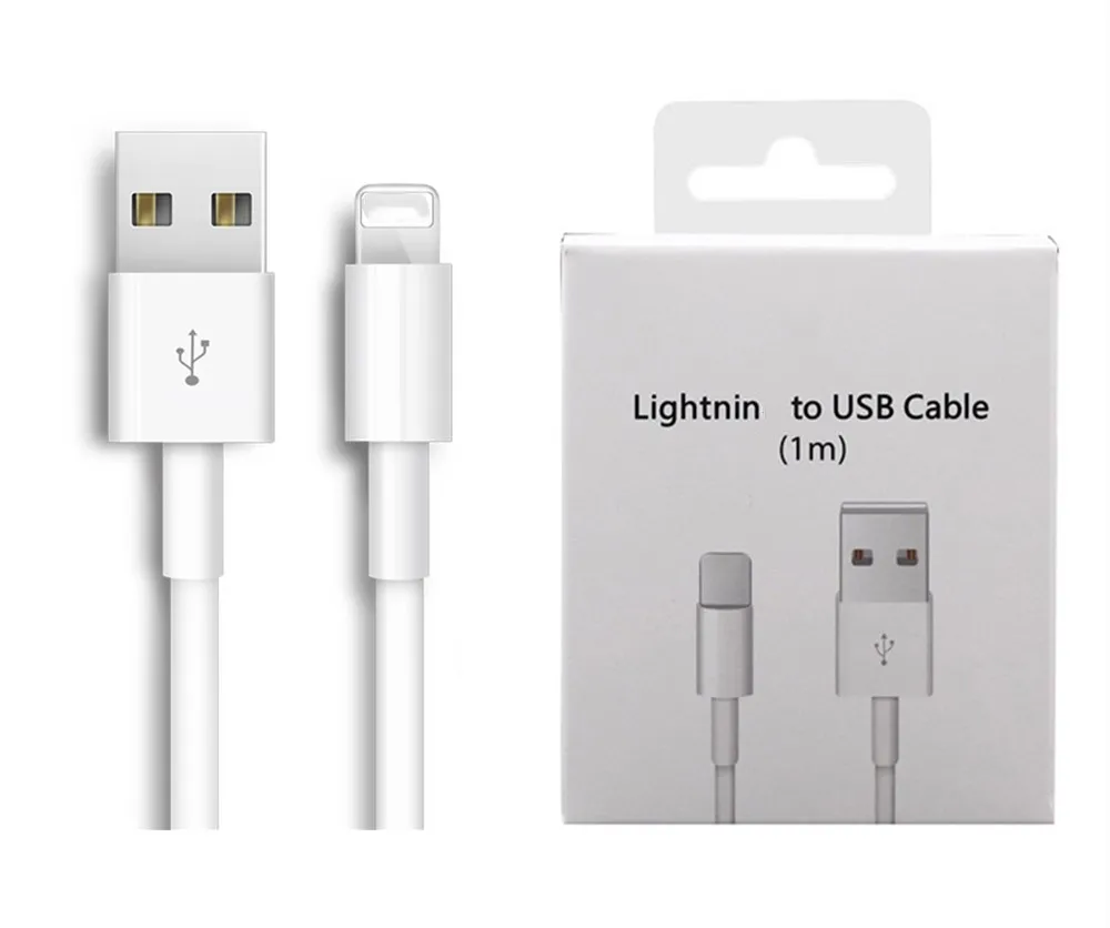 USB кабель для быстрой зарядки, usb кабель для синхронизации данных для iPhone X, 8, 7, 6, 6S Plus, 5, 5S, для iPad, шнур зарядного устройства с коробкой