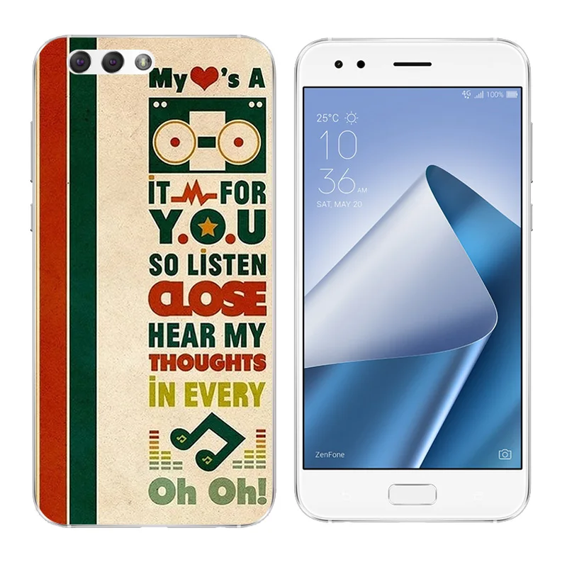 for Asus Zenfone 4 ZE554KL Cover Soft TPU Silicone Life Printing Phone Cases Bags |