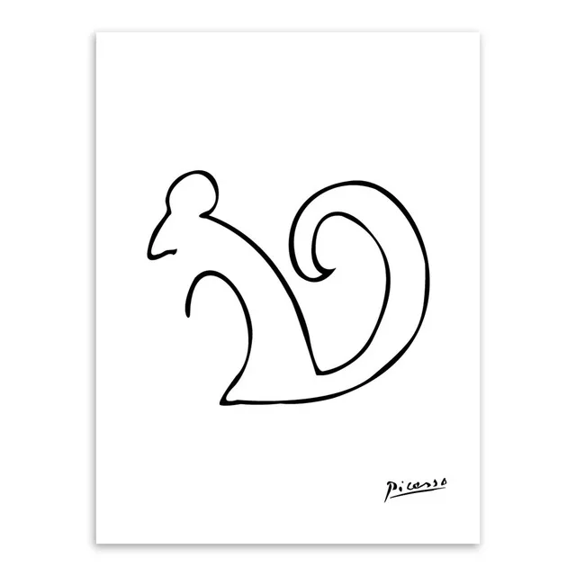 Picasso Abstrato Animal da Mouse minimalista Grande холст художественный принт плакат Retrato Da Parede Camel
