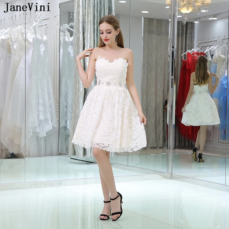 Платье подружки невесты кружевное ТРАПЕЦИЕВИДНОЕ до колена с кристаллами и