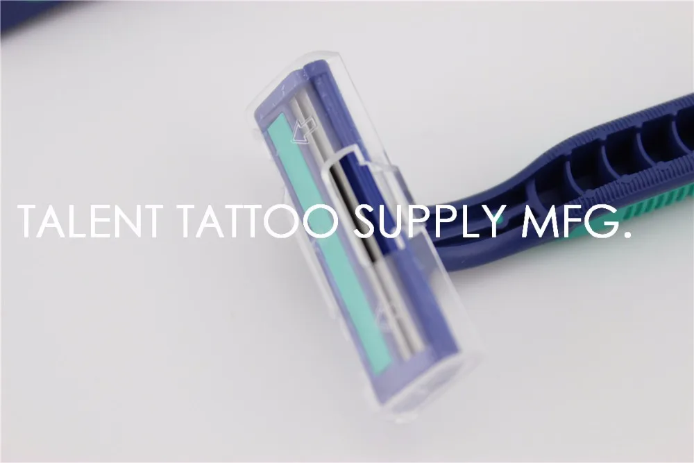 10 шт./лот новая одноразовая бритва для татуировок двойные лезвия из нержавеющей