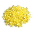 Полукруглые бусины из АБС-пластика с плоской задней стороной, лимоно-желтый цвет AB, смешанные размеры 2 мм3 мм4 мм5 мм6 мм8 мм 15 г, бусины сделай сам, аксессуары, Бесплатная доставка