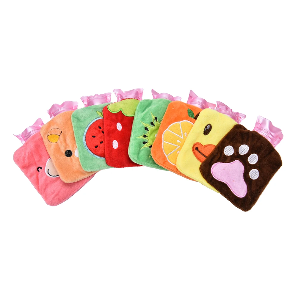 Мультяшная резиновая сумка для бутылки с горячей водой теплая плюшевая рук