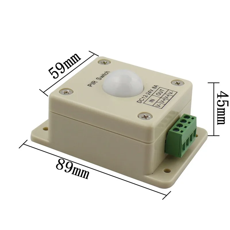 DC12 24V диммер 8А инфракрасный датчик движения из PIR переключатель человеческого
