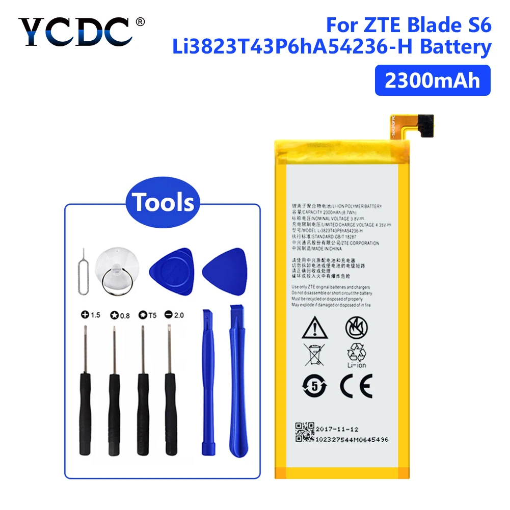 Аккумуляторная литиевая батарея для телефона Bateria Li3823T43P6hA54236 H ZTE Q5 C S2003 S2005 G720T Geek II