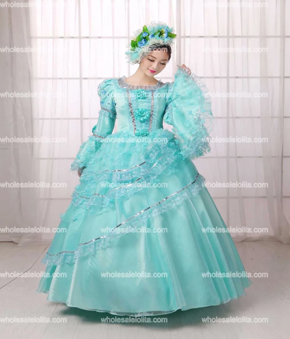 Новый 18th века Гражданская война Southern Belle Платье для Бала маскарада короля Георга