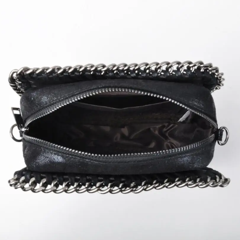 Eusnu Моды Цепи Края шутник Немного хлеба Женщины сумку Crossbody сумки На Ремне Кожаные