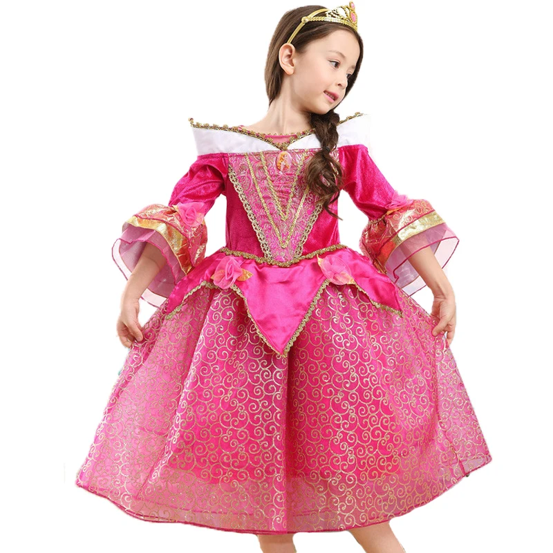 2019 Kids Floral Rapzel Birthday Dress For Girl Wedding Princess Sophia Costume Cospaly Party Baby Children Clothes | Детская одежда и