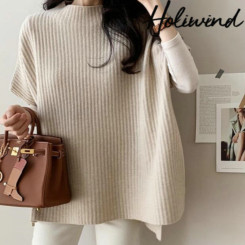 2019 осенний Женский вязаный свитер большого размера в Корейском стиле элегантные