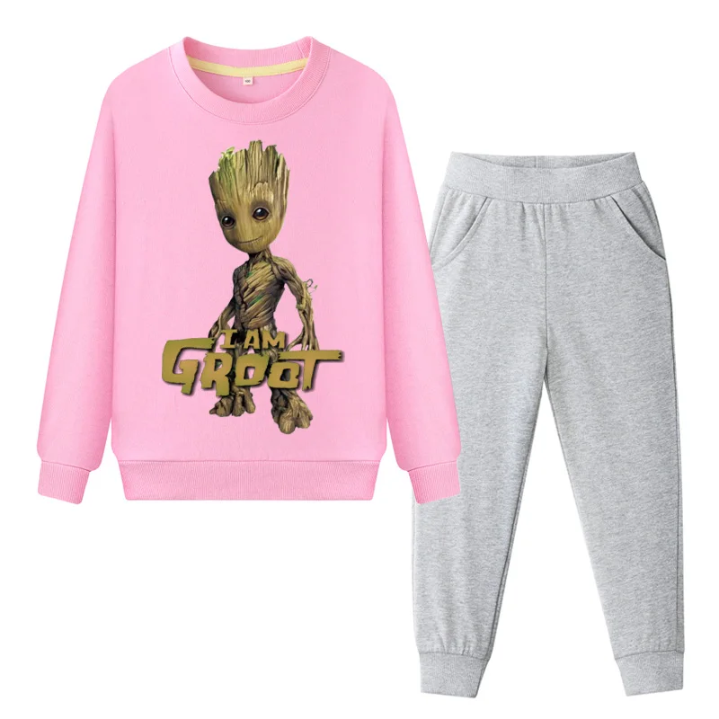 Boys Groot Costume Suits Girls Spring Coat+Pant 2PCS Clothing Sets Baby Cotton Sports Tracksuits Children Clothes Set Suit WL085 | Детская