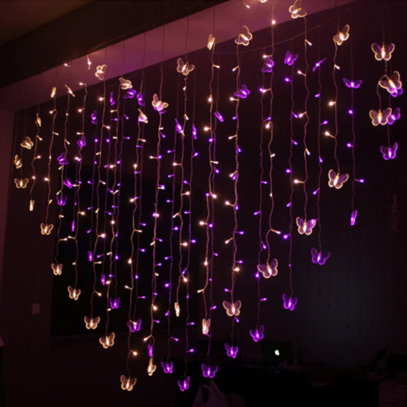 

4m 120LED Butterfly design flashing string light waterproof Fairy light for Holiday Christmas Decoration outdoor lighitng