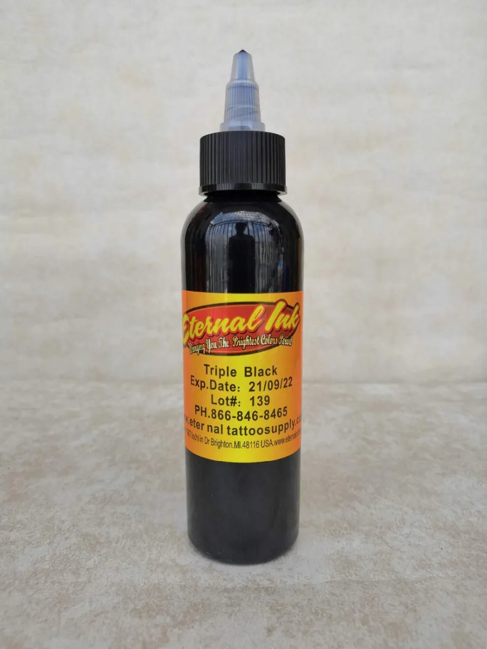 4 oz Black Tattoo Ink Pigments Set Art Body 120ml Permanent microblading pigment paint for tattoo