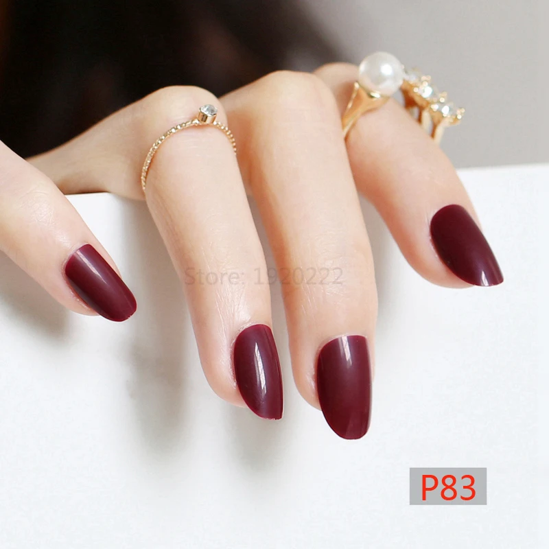 2020 24 шт. накладные ногти карамельного цвета|design false nails|false nailsfashion nails |