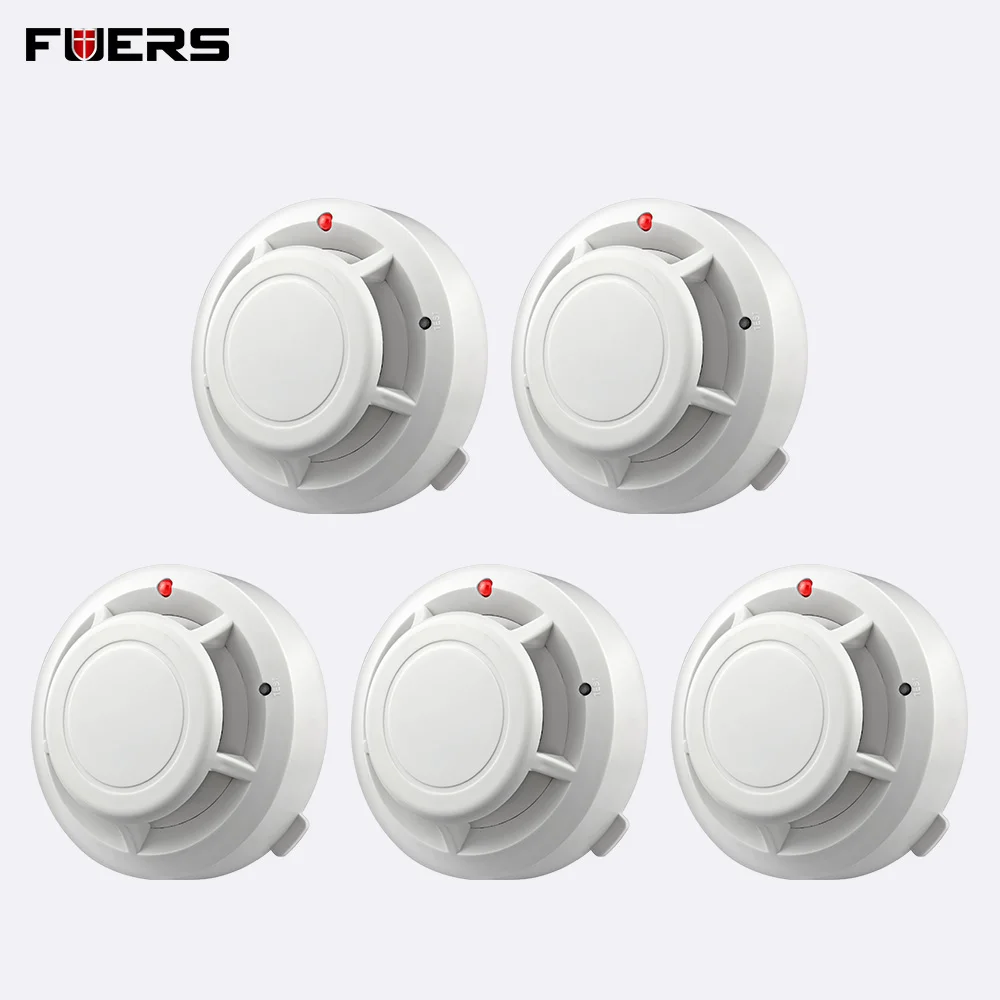 5Pcs FUERS качество, независимая сигнализация, детектор дыма, пожарный, чувствительный, Домашняя безопасность, Беспроводная сигнализация, детектор дыма, датчик, пожарное оборудование - Цвет: 5Pcs