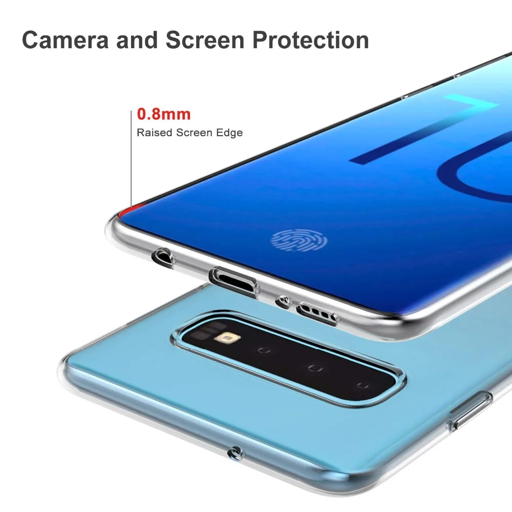 KEYSION Phone Case For Samsung Galaxy S10 Plus S10+ S10e S9 Ultra Thin Clear Soft TPU Back Cover for 5G Note 9 8 |
