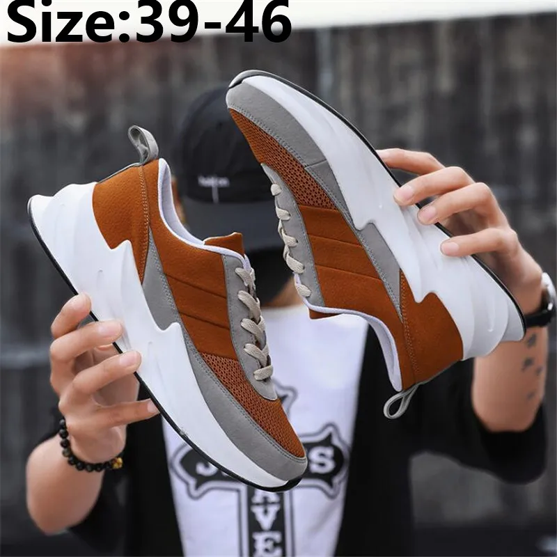 Men's new versatile mesh thick-soled casual and comfortable outdoor sports exercise seaside holiday travel sneakers39-46 | Спорт и