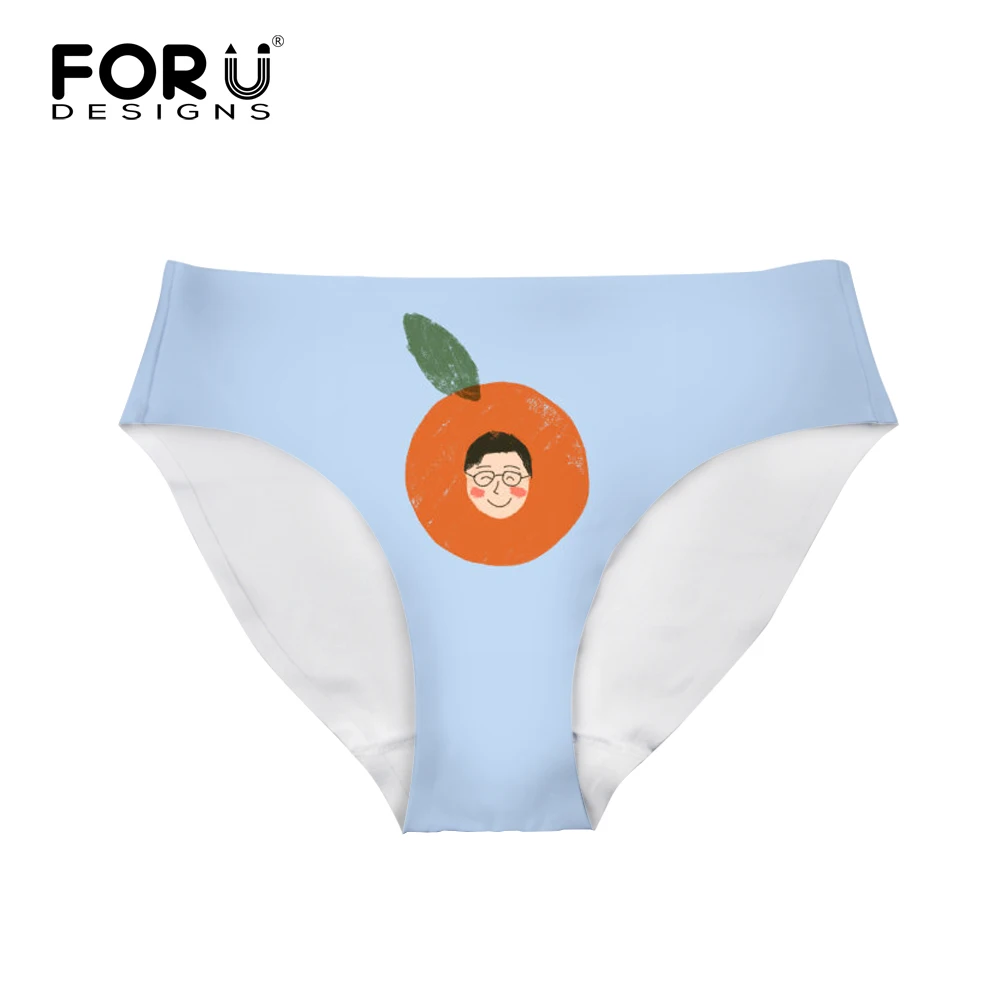 Женские бесшовные трусики с принтом фруктов и 3D эффектом | Женская одежда