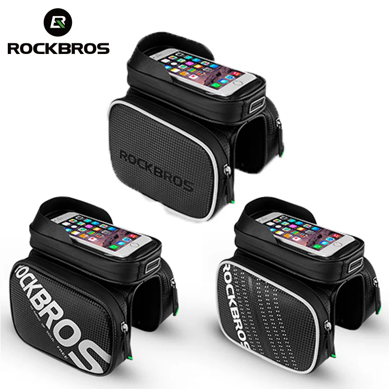 ROCKBROS водонепроницаемый велосипедный чехол с сенсорным экраном телефон Топ труба сумка MTB дорожный велосипед рама переднее седло сумка и велосипед pannier аксессуары