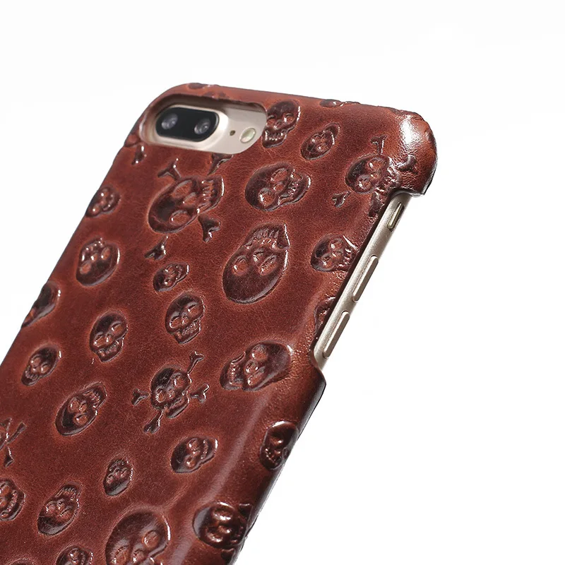 Чехол из натуральной кожи для Iphone 8 7 Plus Модный чехол с изображением пиратского черепа чехол из натуральной кожи для Iphone7 8 7 Plus чехол