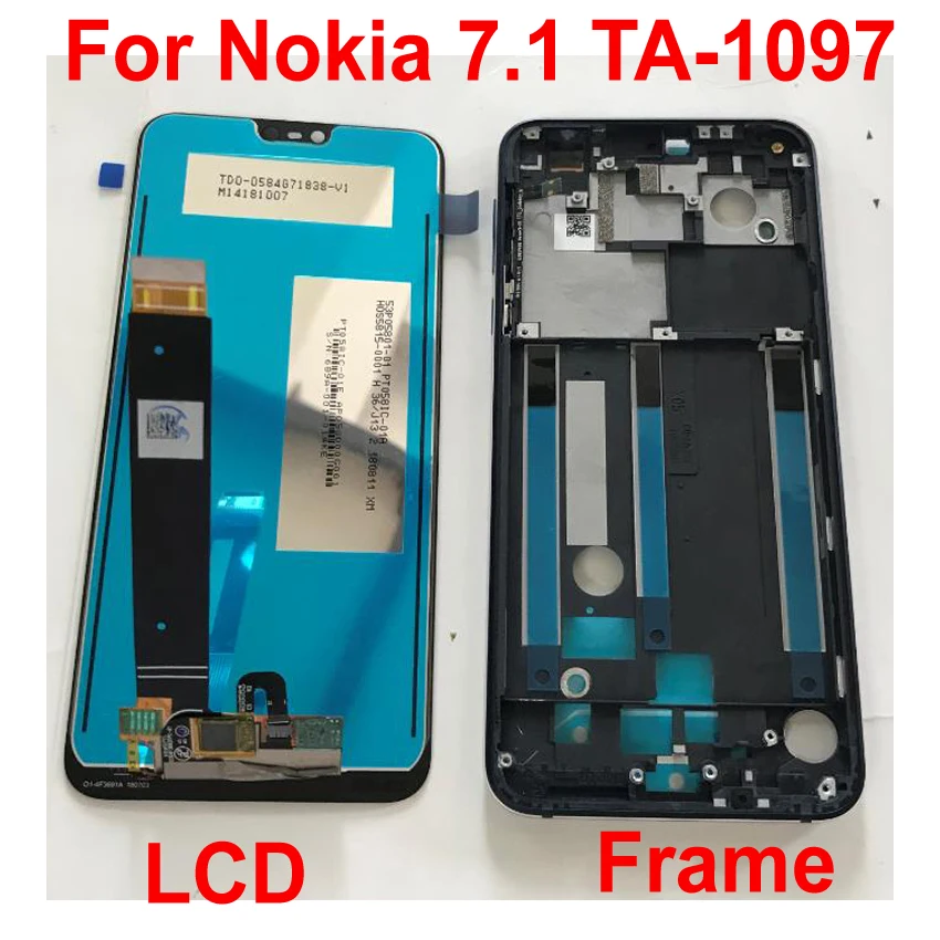 Оригинальный лучший рабочий 5 84 &quotдля Nokia 7 1 TA 1097 ЖК дисплей кодирующий