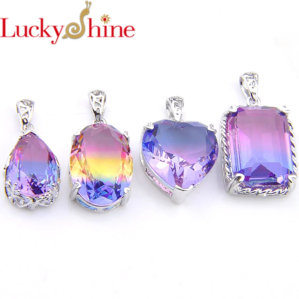 Luckyshine Mix 4 шт./лот Посеребренная Медь Модные женские ювелирные изделия
