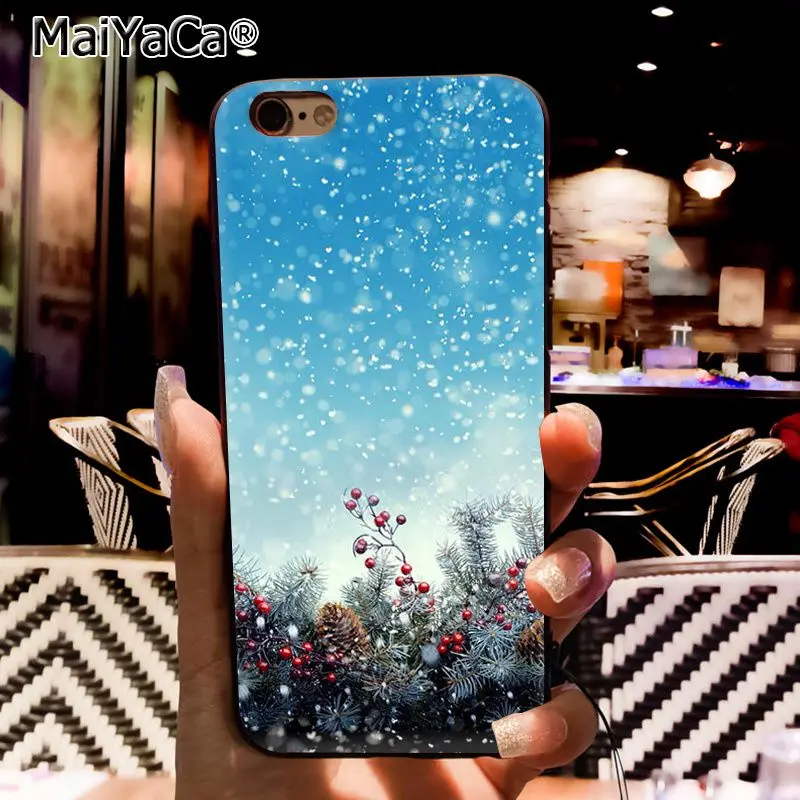 A6 Чехол для телефона MaiYaCa Merry Christmas Снежинка для iphone 11 Pro 11Pro Max 6S 6plus 7 7plus 8 8Plus X Xs MAX 5 5S XR - Цвет: A6